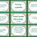 DZIEŃ JĘZYKA OJCZYSTEGO – cytaty – GAZETKA – 21 str. – fiszki – biblioteka – wersja 2