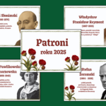 PATRONI ROKU 2025 – gazetka – biblioteka – język polski – 11 stron – wersja 2