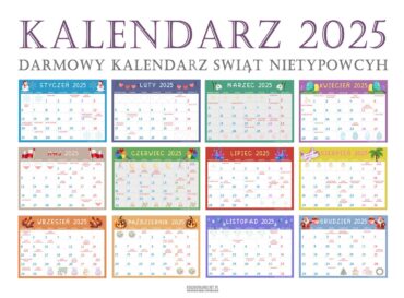 Kalendarz świąt nietypowych dla dzieci 2025