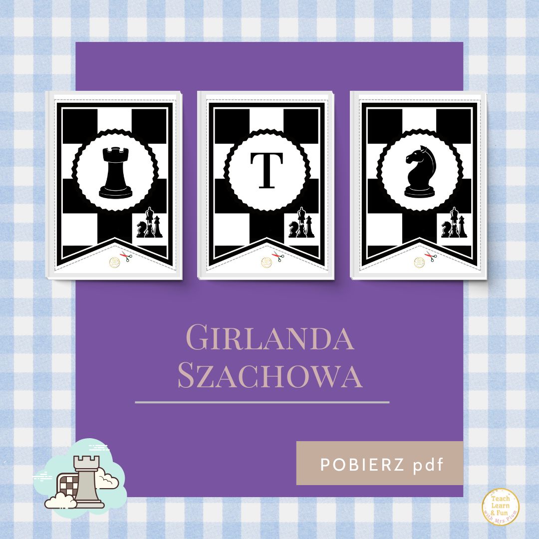 ♟️ Girlanda „Szkolny Turniej Szachowy” – wyjątkowa dekoracja na każde zawody! ♟️🏆