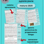 Pytania jawne MATURA 2025 (opracowania + mapy myśli)