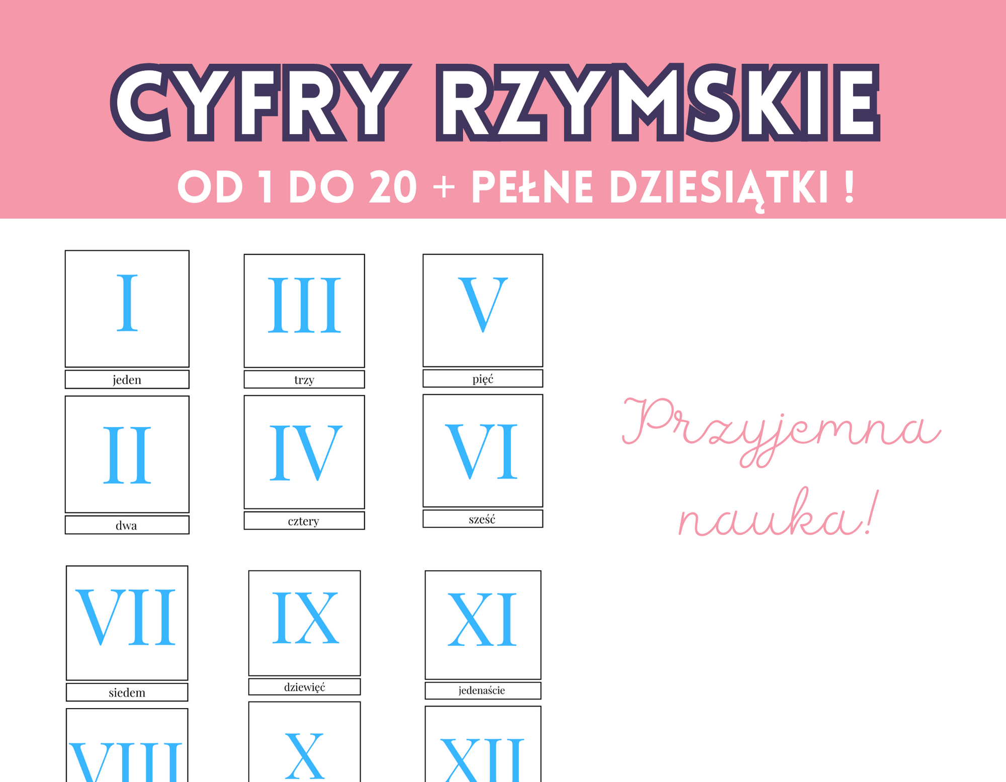 Cyfry Rzymskie Z Oty Nauczyciel