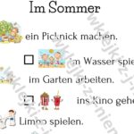 Wyzwania na zimę – język niemiecki – wklejka, karta pracy, plakat dla całej rodziny na lodówkę