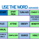USE THE WORD. Intermediate board game