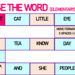 Irregular verbs board game