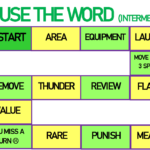 USE THE WORD. Advanced board game