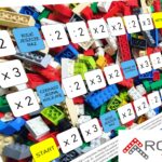 Gra planszowa LEGO matematyka: dodawanie i odejmowanie. Dzień klocków LEGO