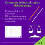 Konwersja jednostek prądu elektrycznego | matematyka | 26 kolumn