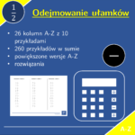 Dodawanie ułamków | matematyka | 26 kolumn