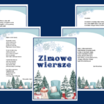 ZIMOWE WIERSZE – zima – karty pracy – karta pracy – biblioteka – świetlica