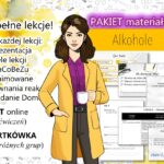 Chemia. Klasa 8. Pochodne węglowodorów. Alkohole. Kwasy karboksylowe. Estry. Aminokwasy. Kompletny PAKIET materiałów do całego działu dla nauczyciela. Prezentacja. Karta pracy. Gra dydaktyczna. Zadanie. Sketchnotka. Powtórzenie wiadomości. TEST. Kartkówka. Sprawdzian.